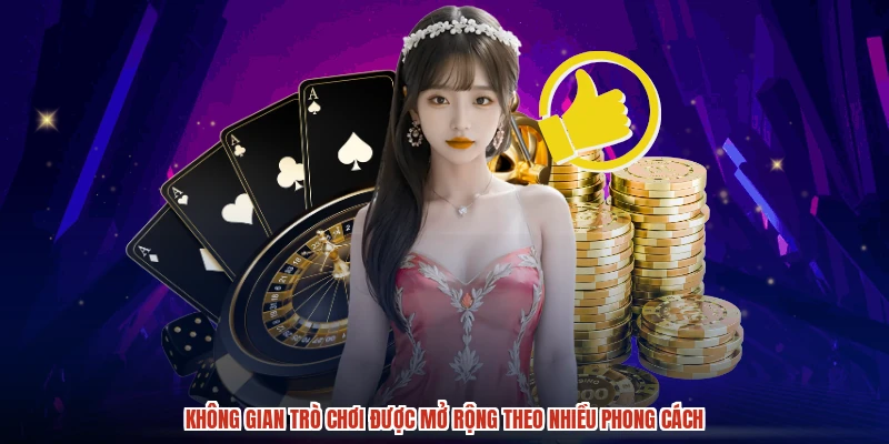 Không gian trò chơi được mở rộng theo nhiều phong cách